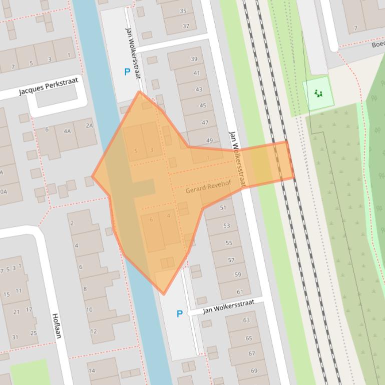 Kaart van postcodegebied 2321VS.