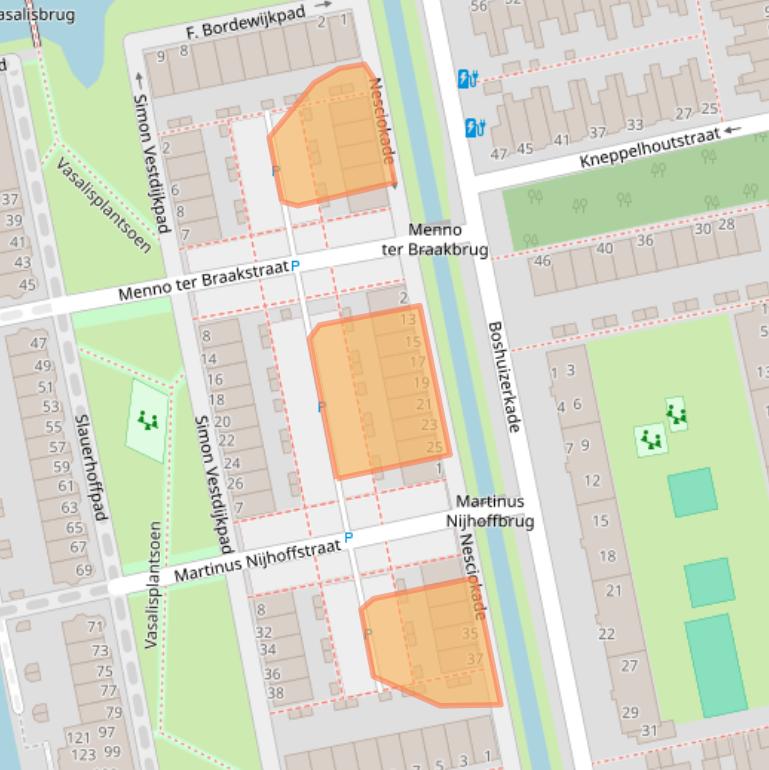 Kaart van postcodegebied 2321WC.