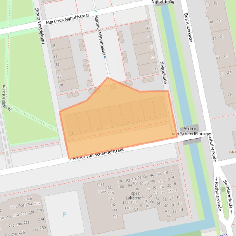 Kaart van postcodegebied 2321WE.