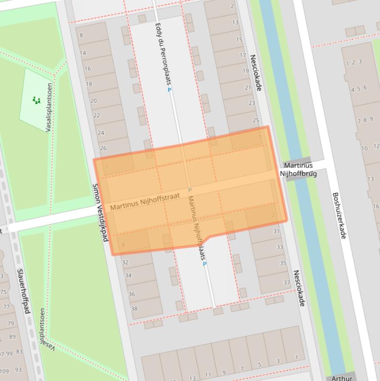 Kaart van postcodegebied 2321WK.