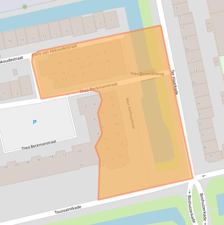 Kaart van postcodegebied 2321WX.