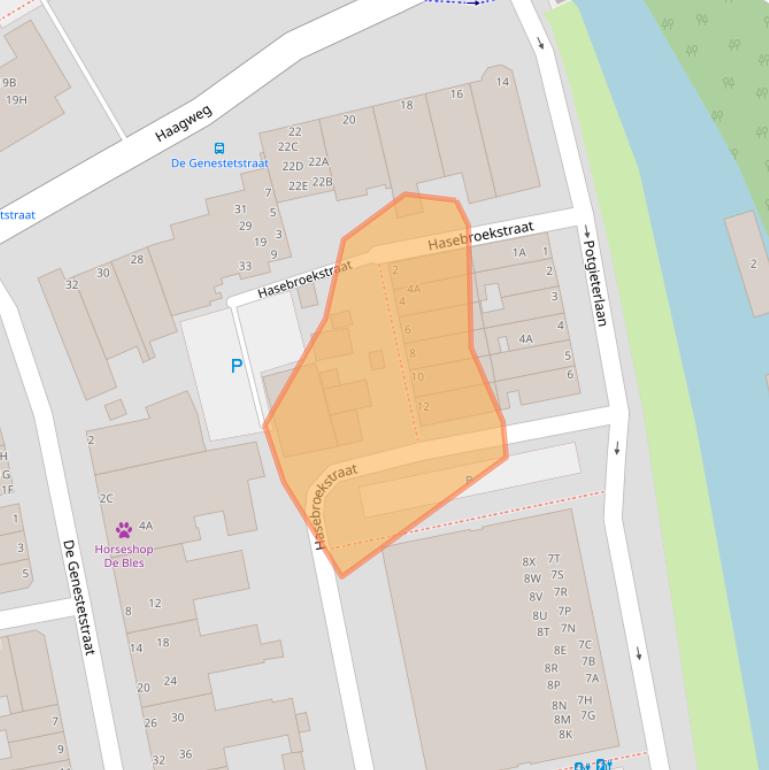 Kaart van postcodegebied 2321XL.