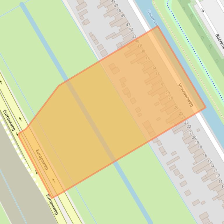 Kaart van postcodegebied 2322LL.