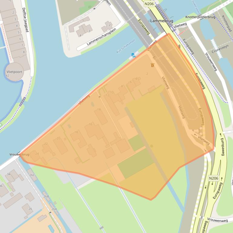 Kaart van postcodegebied 2323LB.