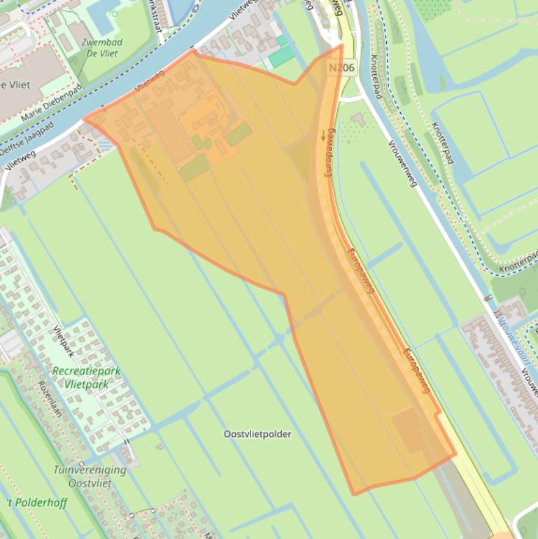 Kaart van postcodegebied 2323LC.