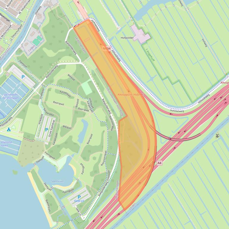 Kaart van postcodegebied 2323LL.