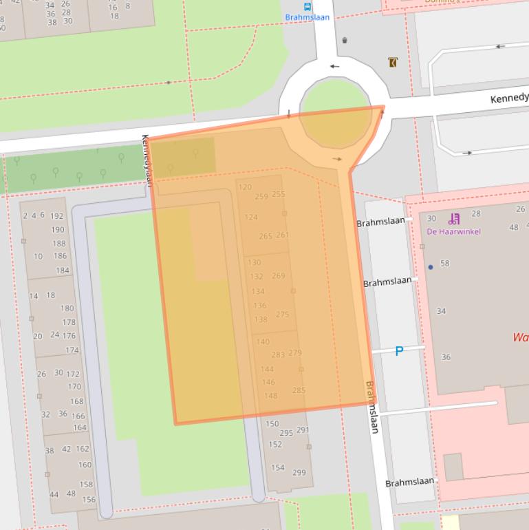 Kaart van postcodegebied 2324AK.