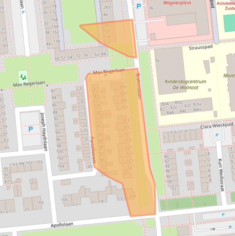 Kaart van postcodegebied 2324AL.