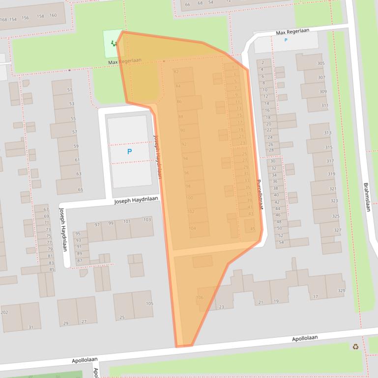 Kaart van postcodegebied 2324AV.