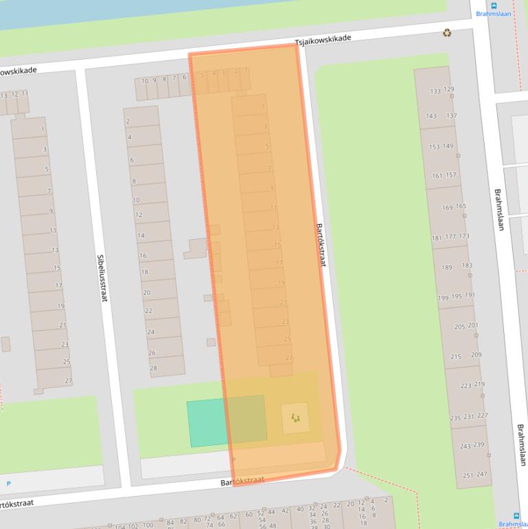 Kaart van postcodegebied 2324BH.