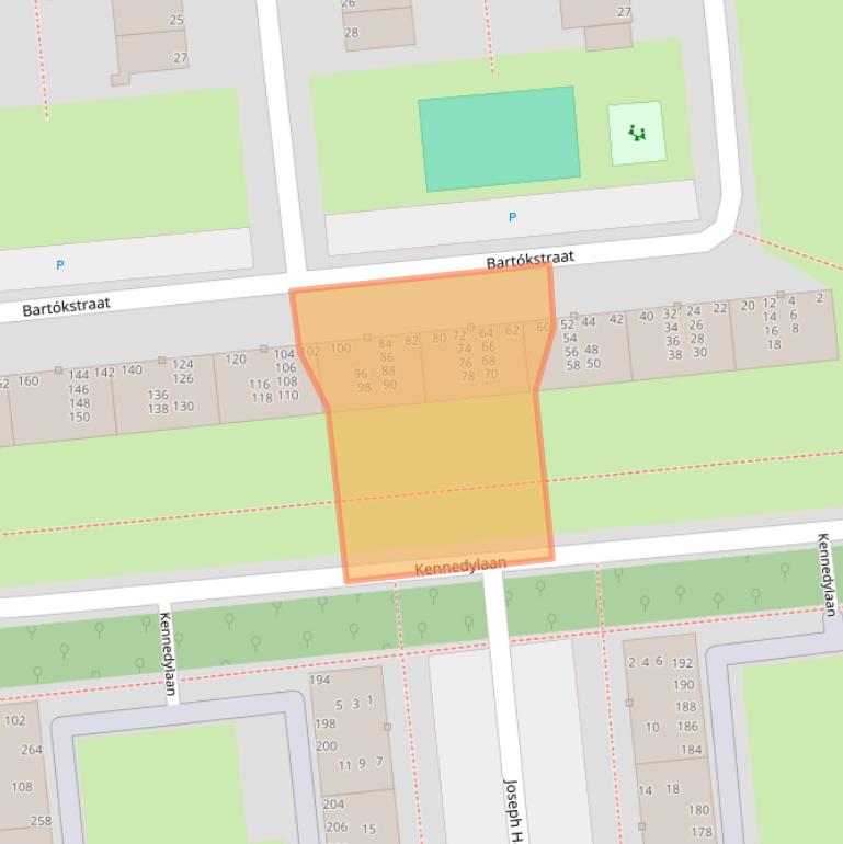 Kaart van postcodegebied 2324BK.