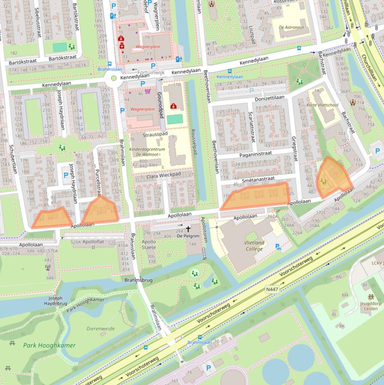 Kaart van postcodegebied 2324BR.