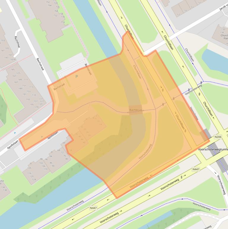 Kaart van postcodegebied 2324BS.