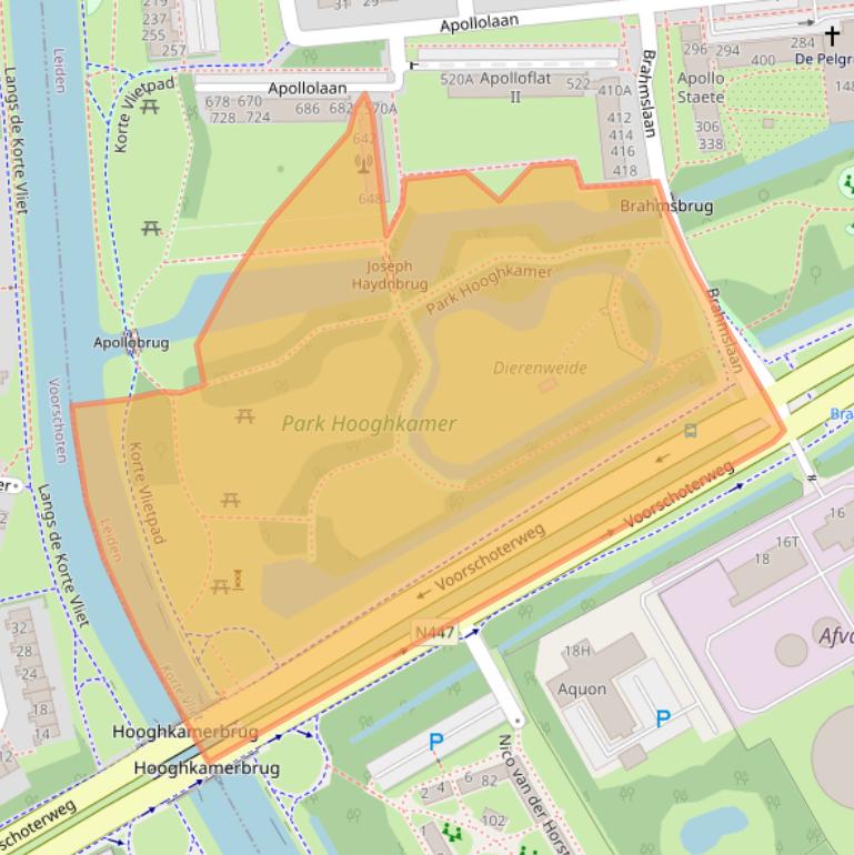 Kaart van postcodegebied 2324CK.