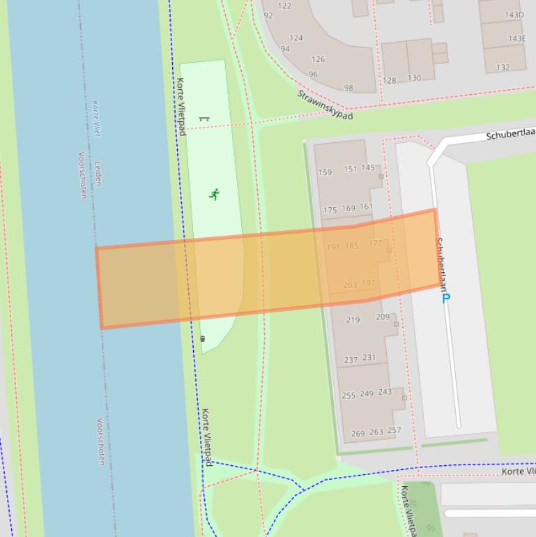 Kaart van postcodegebied 2324CT.