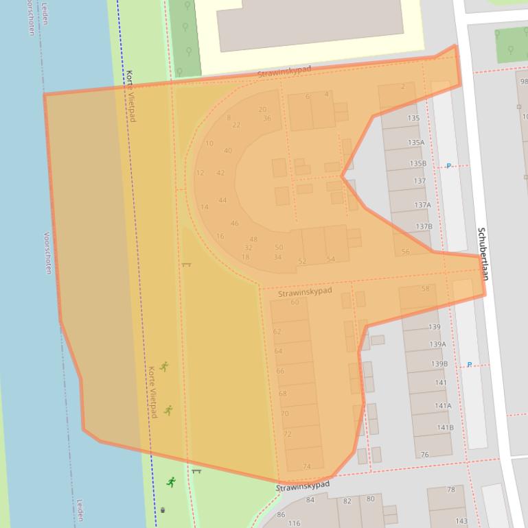 Kaart van postcodegebied 2324DA.