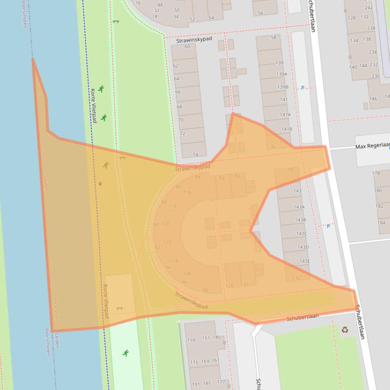 Kaart van postcodegebied 2324DB.