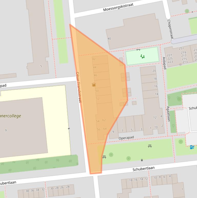 Kaart van postcodegebied 2324DE.