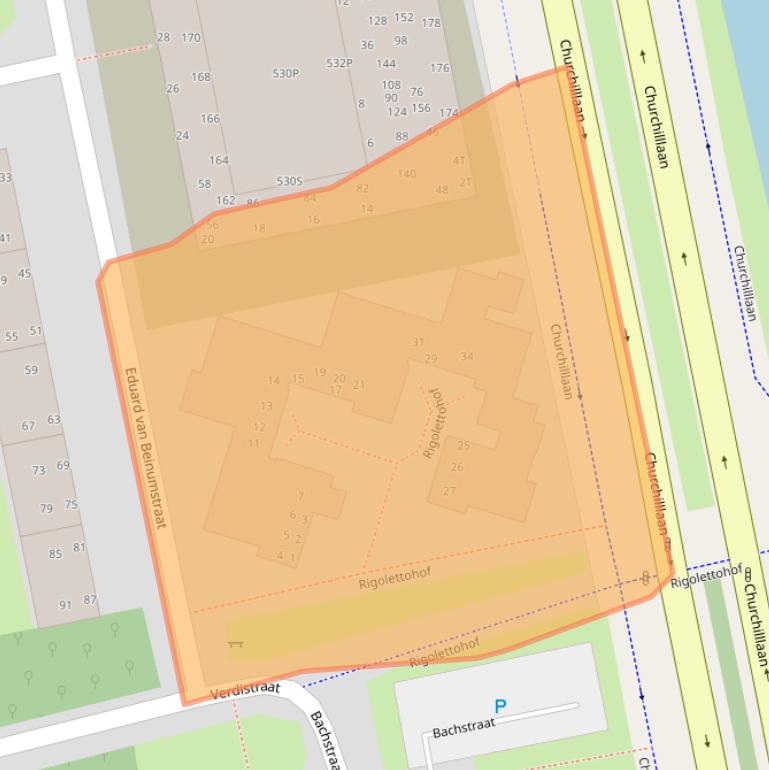 Kaart van postcodegebied 2324DM.