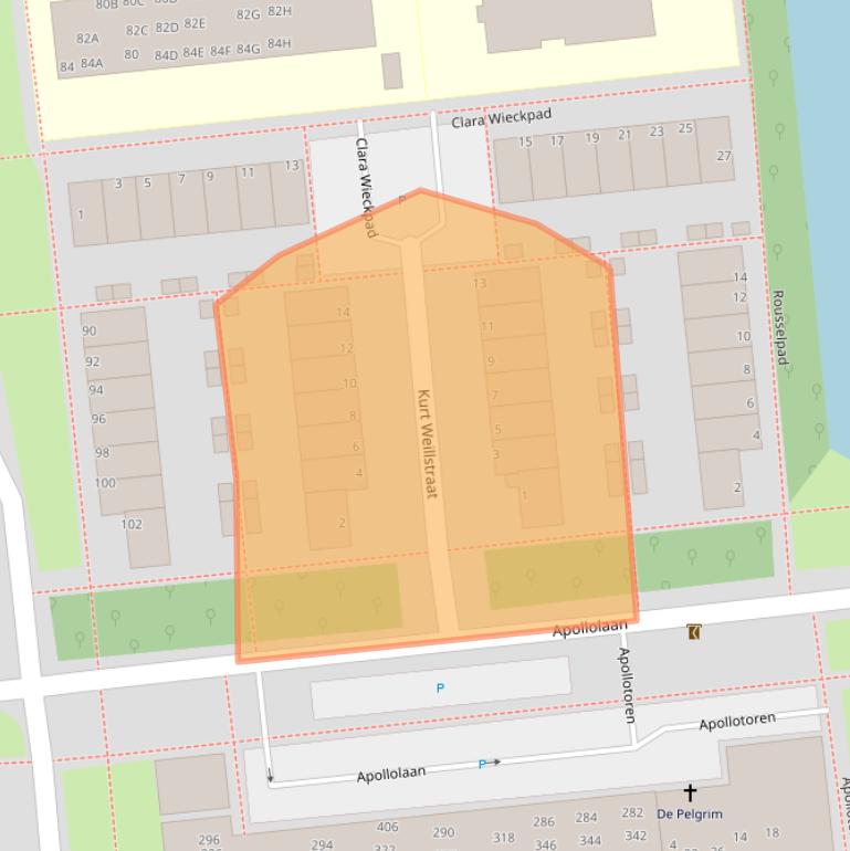 Kaart van postcodegebied 2324DS.