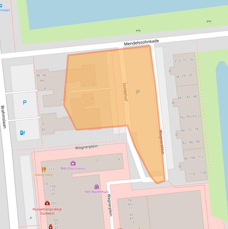 Kaart van postcodegebied 2324DW.