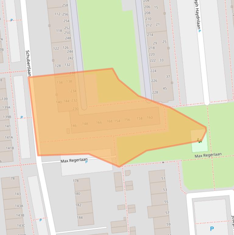 Kaart van postcodegebied 2324EB.