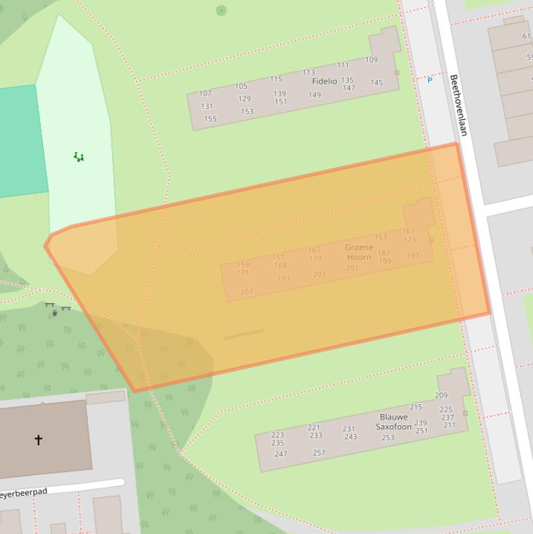 Kaart van postcodegebied 2324EJ.