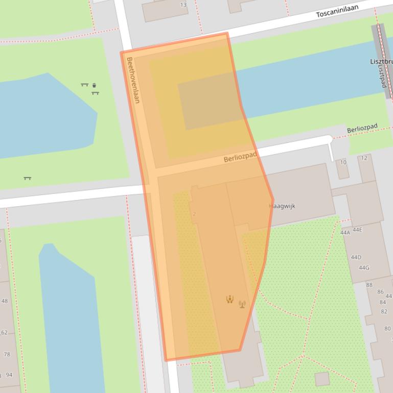 Kaart van postcodegebied 2324EL.