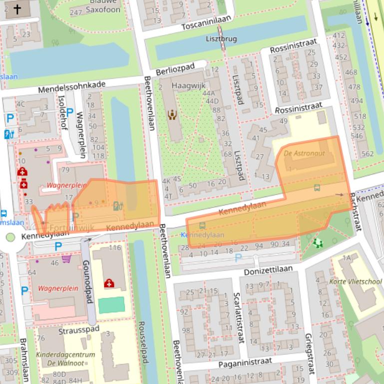 Kaart van postcodegebied 2324ER.