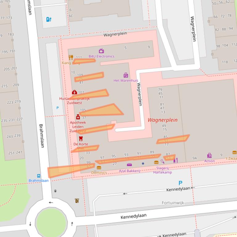 Kaart van postcodegebied 2324ET.