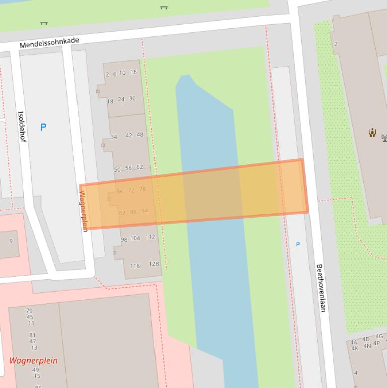 Kaart van postcodegebied 2324GE.