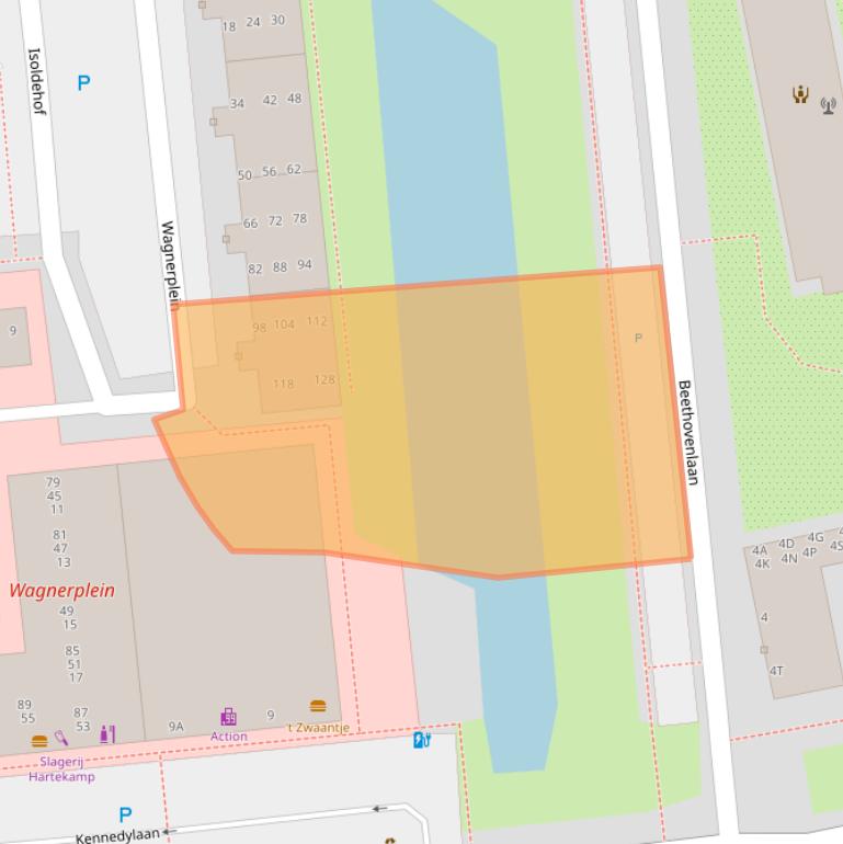 Kaart van postcodegebied 2324GG.
