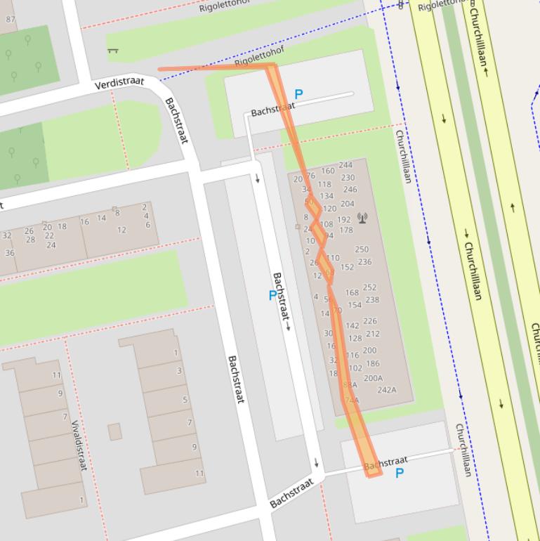 Kaart van postcodegebied 2324GM.