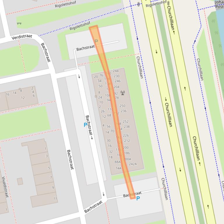 Kaart van postcodegebied 2324GP.