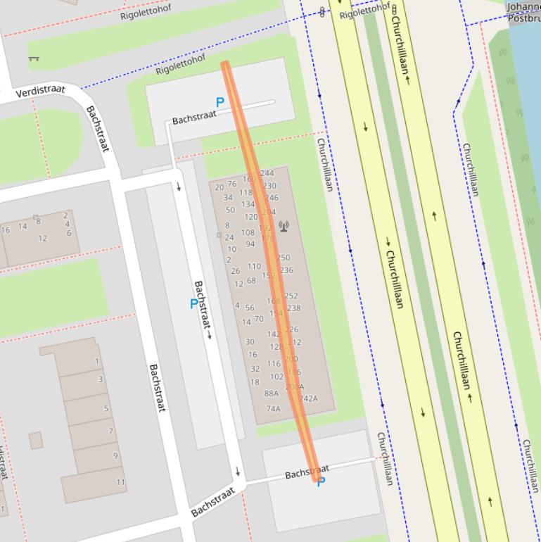 Kaart van postcodegebied 2324GR.