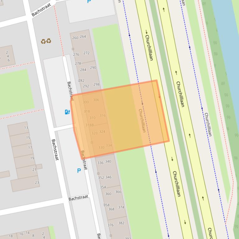 Kaart van postcodegebied 2324GV.