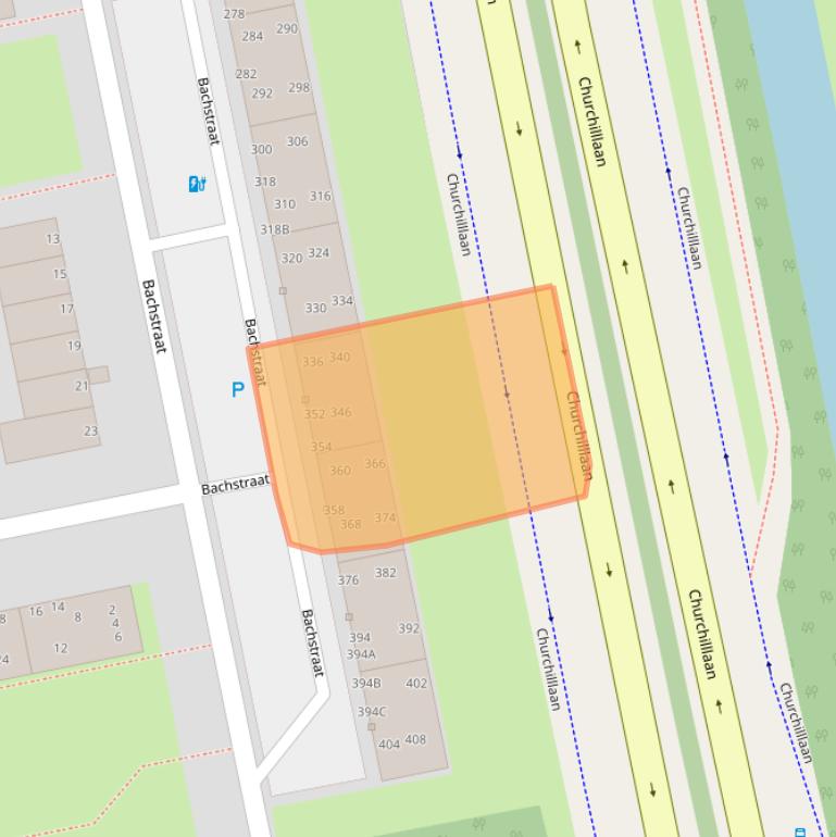 Kaart van postcodegebied 2324GW.