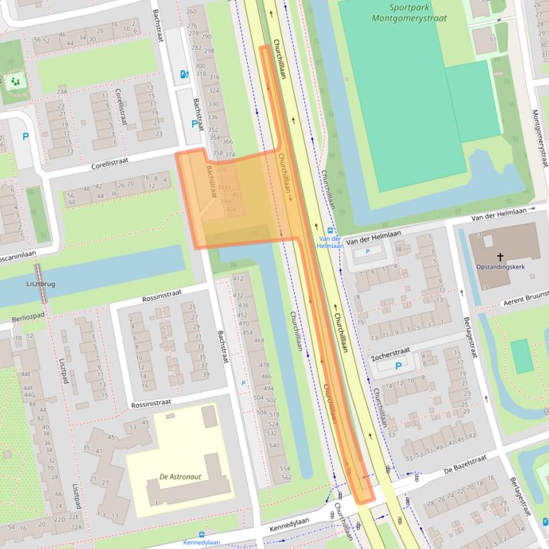 Kaart van postcodegebied 2324GX.