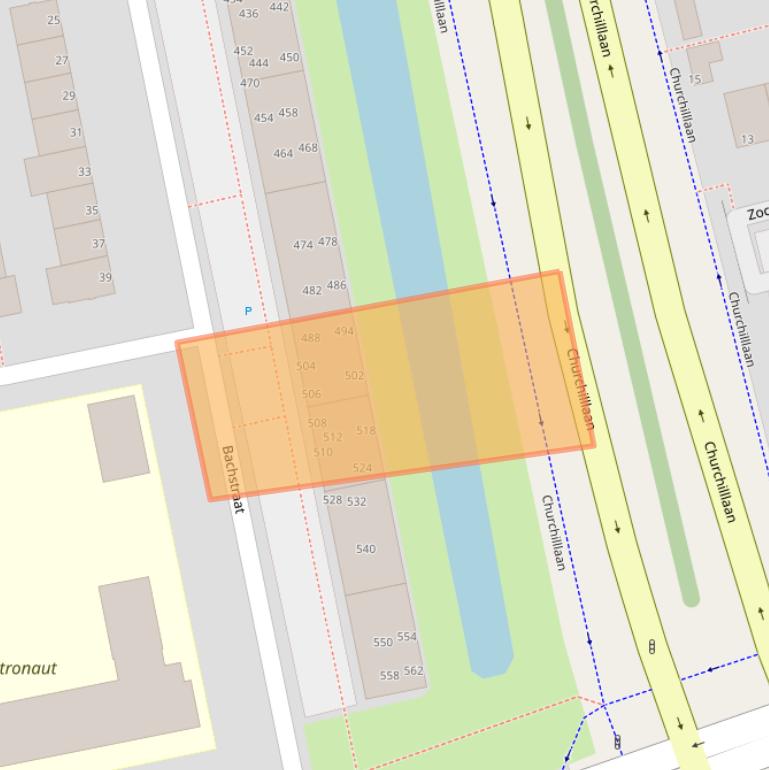 Kaart van postcodegebied 2324HB.