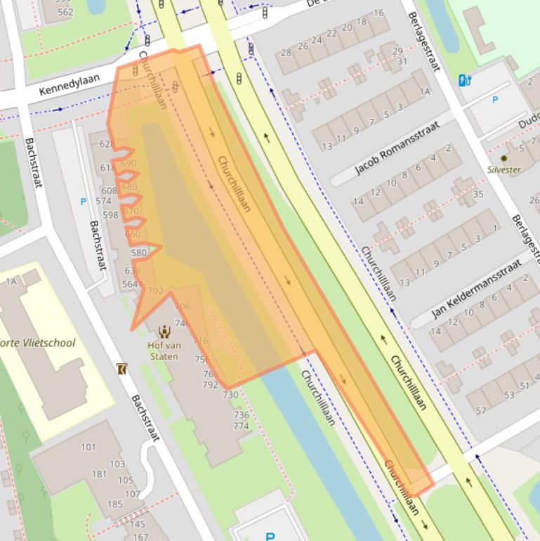 Kaart van postcodegebied 2324HG.