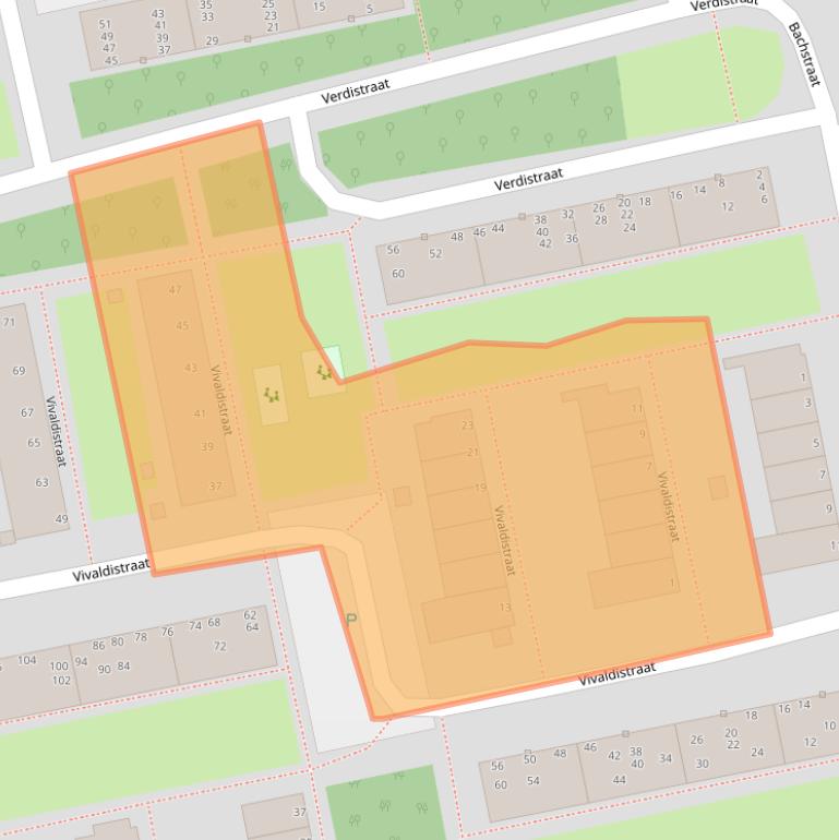 Kaart van postcodegebied 2324HS.
