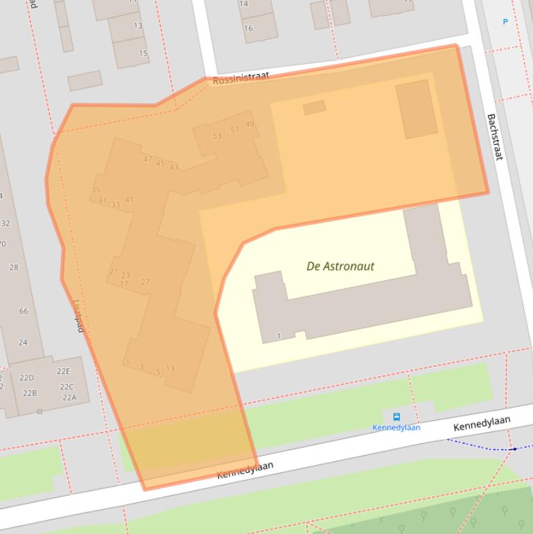 Kaart van postcodegebied 2324HZ.
