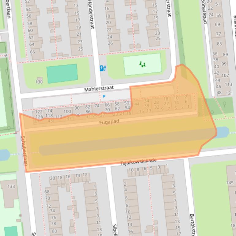 Kaart van postcodegebied 2324JG.
