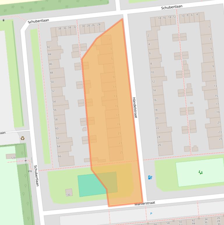 Kaart van postcodegebied 2324JK.