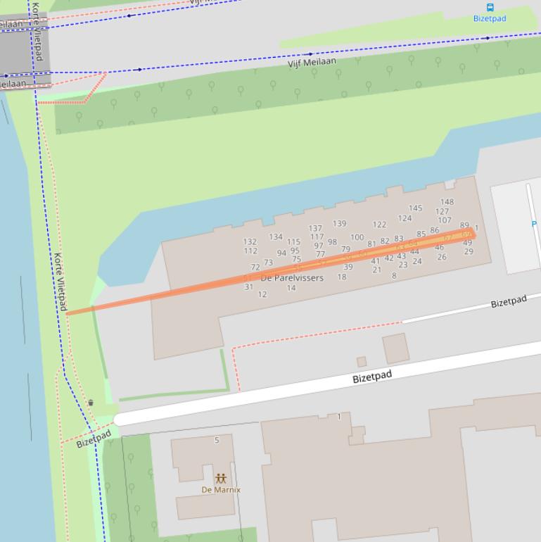 Kaart van postcodegebied 2324JT.