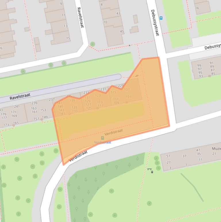 Kaart van postcodegebied 2324KC.