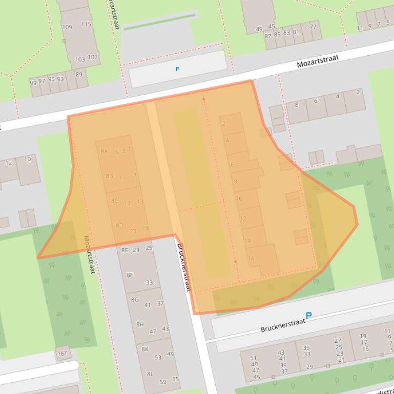 Kaart van postcodegebied 2324KK.