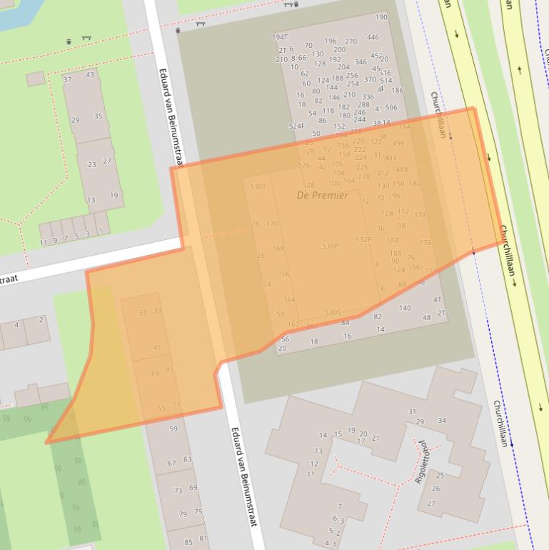 Kaart van postcodegebied 2324KM.