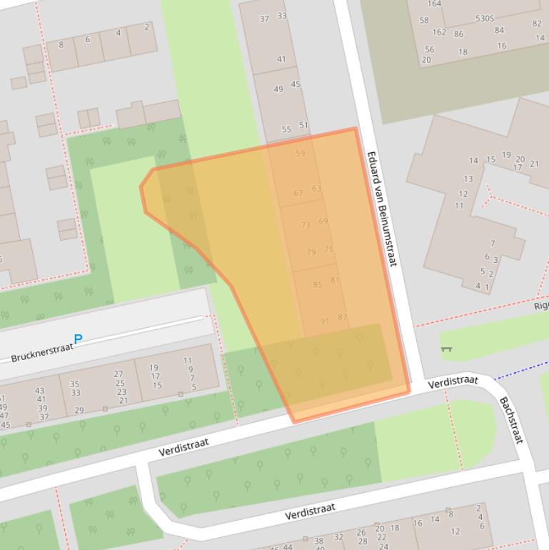Kaart van postcodegebied 2324KN.