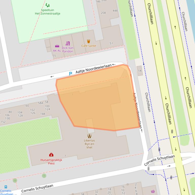 Kaart van postcodegebied 2324KP.